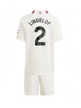 Otroški Nogometna dresi replika Manchester United Victor Lindelof #2 Tretji 2023-24 Kratek rokav (+ hlače)
